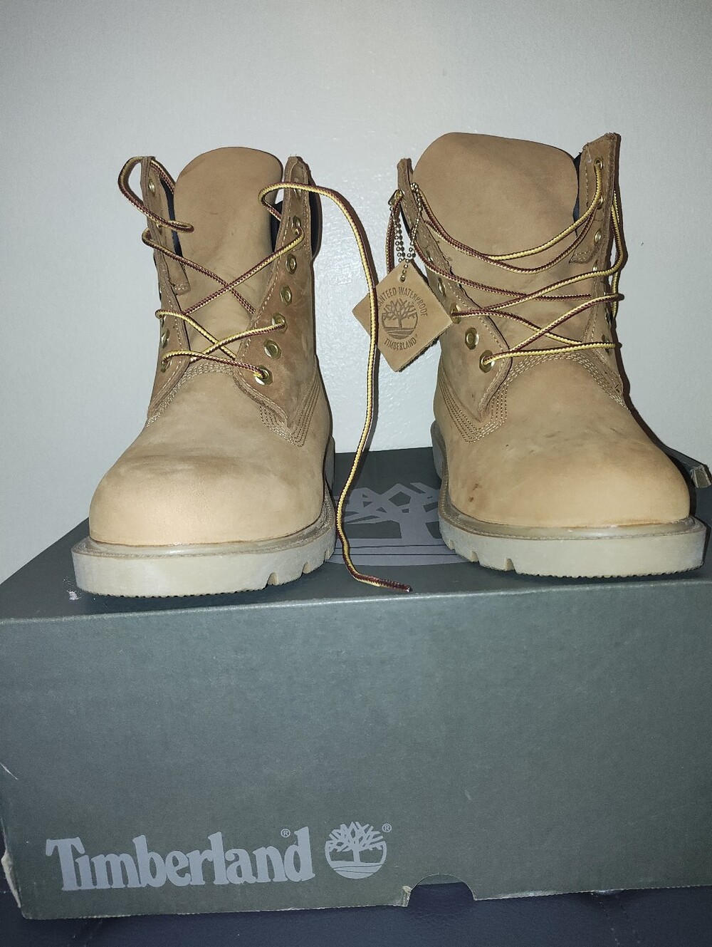 Timberland Wheat Nubuck Boot with Black Collar - Picture 3 of 5